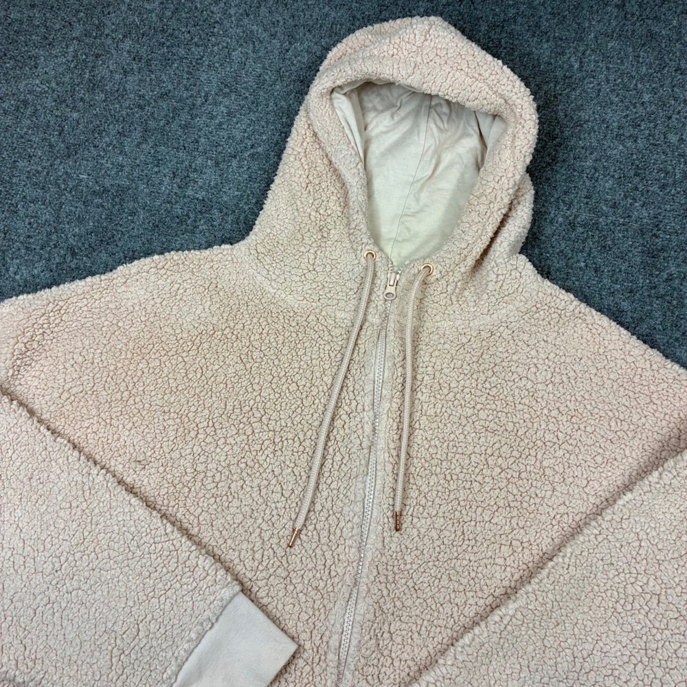 Champion C9 Womens Size Large Sherpa Fleece Full Zip Hoodie Blush Pink